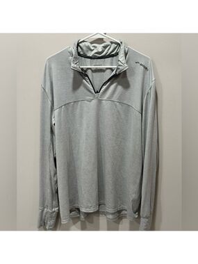 Brooks Mens Gray Performance 1/4 Zip Top Size XL